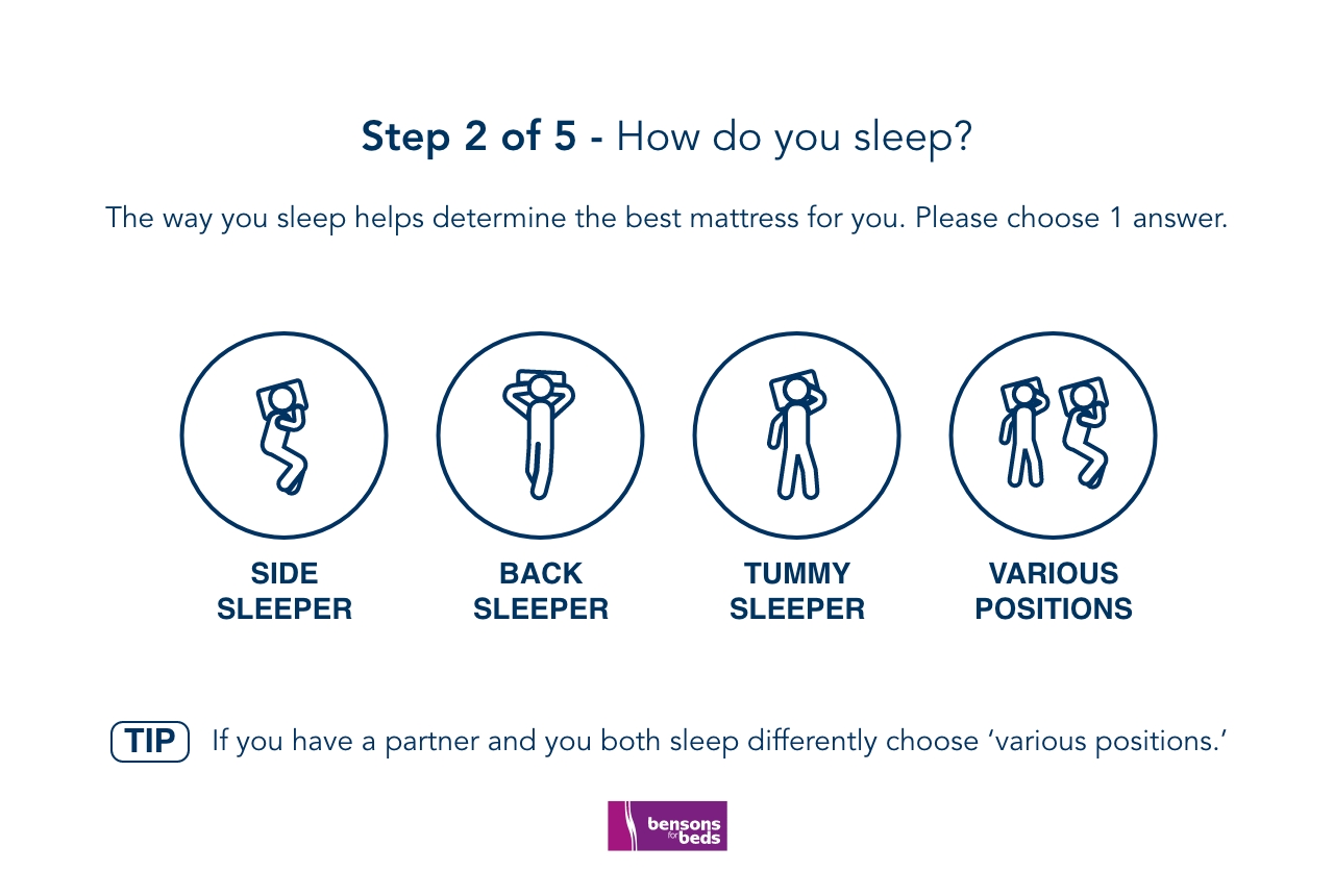 Step 2 of 5: how do you sleep